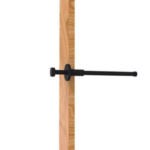 allied brass modern style pullout retractable garment rod, 10-inch, matte black