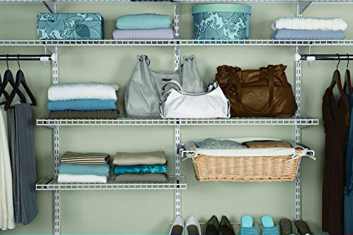 Rubbermaid Closet Fasttrack 4 to 8 Ft. Adjustable Wire Shelf Kit, White