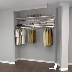 arrange a space arrrange a space rcmay better 36" top single shelf/hang rod kit white closet system