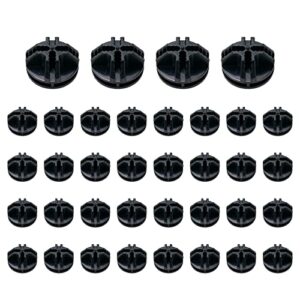 curqia 40pcs black plastic cube wall clips wire grid cube organizer connector for closet