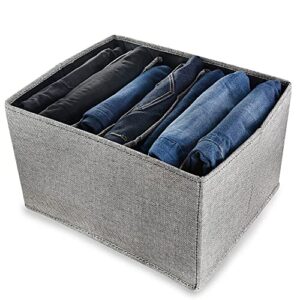 golden chest clothing storage organizer for pants and clothes | wardrobe space saving bedroom closet organization | drawer organizers with dividers for jean pant leggings shirt | large upgraded size