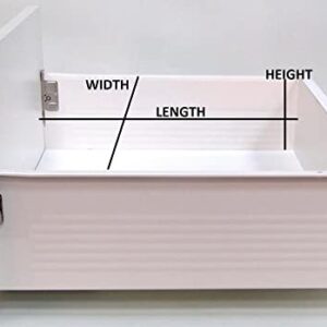 Replacement Metal Drawer Box with Slides- Slide Out Metal Sides and Slides Choose Your Size