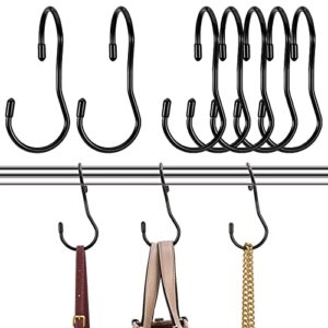 cinpiuk 10 pcs purse hangers for closet, heavy duty twisted metal hooks hang purses in closet, handbag storage organizer closet hooks for hanging purses, scarves, belts, hats