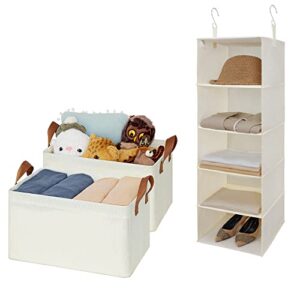 granny says bundle of 2-pack toy boxes & 1-pack hanging closet organizer