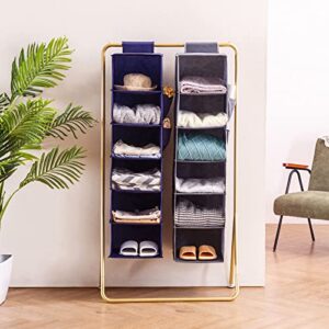 YOUDENOVA Hanging Closet Organizers and Storage, 6-Shelf Closet Hanging Storage Shelves