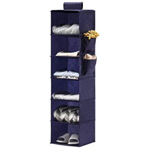 YOUDENOVA Hanging Closet Organizers and Storage, 6-Shelf Closet Hanging Storage Shelves