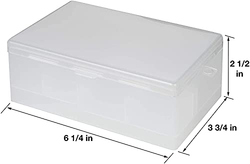 Battery Storage Caddy | Organize Multi Sized Spare Batteries | See-Through Plastic Container (1)
