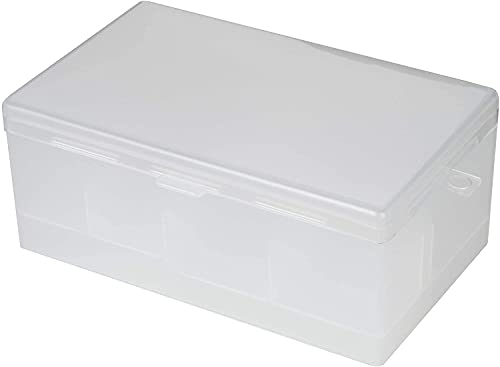 Battery Storage Caddy | Organize Multi Sized Spare Batteries | See-Through Plastic Container (1)