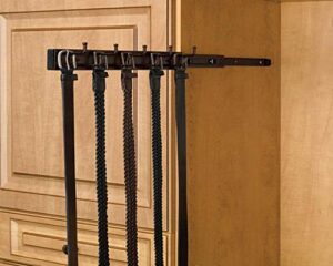 pull out belt rack closet storage system | accessible, durable & reversible | oil rubbed bronze, steel