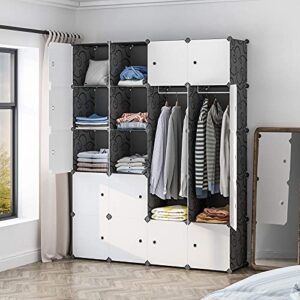 KOUSI Large Cube Storage - (20 Cubes) Organizer Shelves Clothes Dresser Closet Storage Organizer Cabinet Shelving Bookshelf Toy Organizer (56"x18"x70")