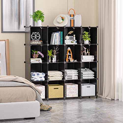 Neprock 16 Cube Closet Organizers Bundle with Clothing Rack with Shelves