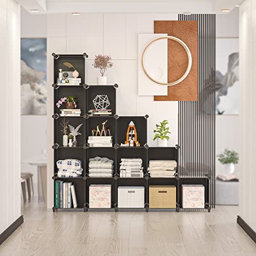 Neprock 16 Cube Closet Organizers Bundle with Clothing Rack with Shelves