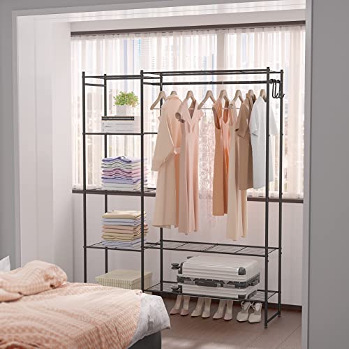 Neprock 16 Cube Closet Organizers Bundle with Clothing Rack with Shelves