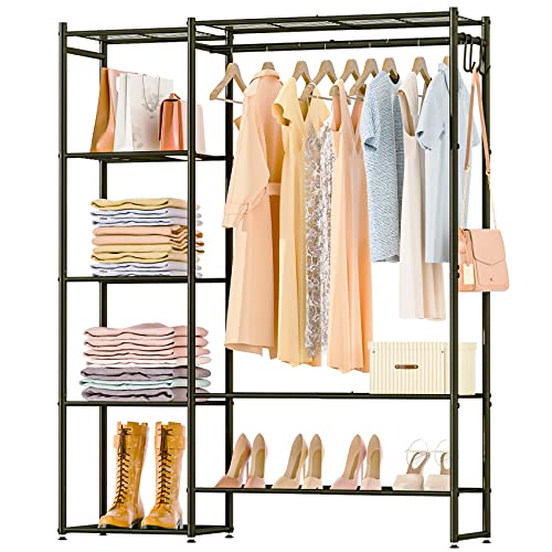 Neprock 16 Cube Closet Organizers Bundle with Clothing Rack with Shelves