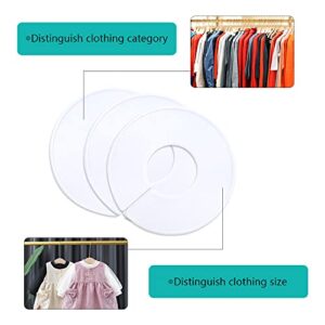 30 Pieces Clothing Rack Size Dividers, Round Hangers Closet Dividers, Closet Rack Dividers Hangers, Round Hangers Dividers for Home Closet