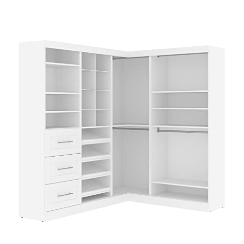 Bestar Pur Walk-in Closet Organizer in White, 83W