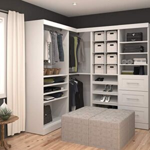 Bestar Pur Walk-in Closet Organizer in White, 83W