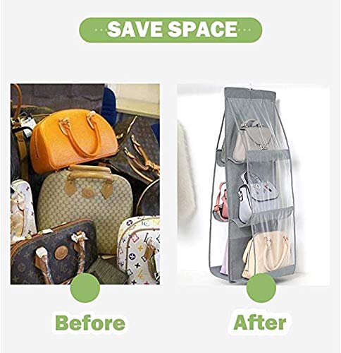 GUAGLL Wardrobe Storage Bag for Handbag Non-Woven Tote Bag Storage Wall Hanging Bag Finishing Storage Bag