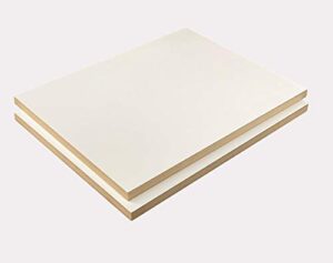 tfkitchens 15 x 14 - white melamine closet shelves without edge banding - 2 pack - (1/8, 1/4,1/2, 3/4, 7/8)