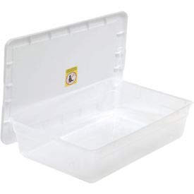 sterilite 28-quart clear storage box with cover see-through base, 10-pack