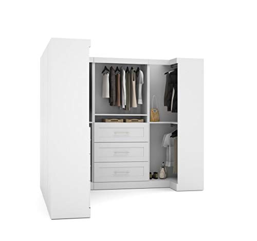 Bestar Pur Walk-in Closet Organizer Set in White, 161W