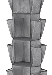 Whitmor Rotating Crosshatch Gray Closet Organizer