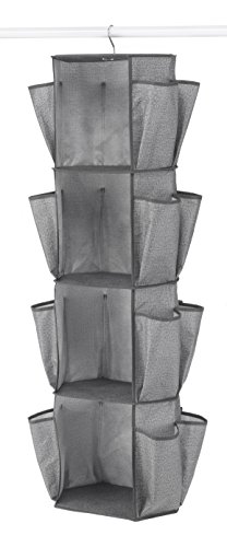 Whitmor Rotating Crosshatch Gray Closet Organizer