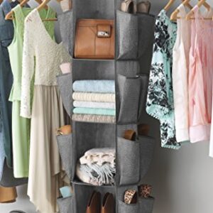 Whitmor Rotating Crosshatch Gray Closet Organizer