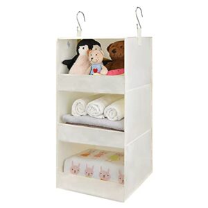 GRANNY SAYS Bundle of 1-Pack Hanging Closet Shelves & 3-Pack Durable Storage Bins