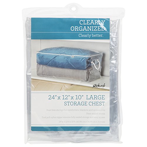 Richard's Homewares - Vinyl Oblong Storage Bag - 24"x12"x10" - Clear