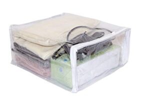 clear vinyl zippered storage bags 9 x 11 x 5 inch with 7.5" display pocket 5-pack