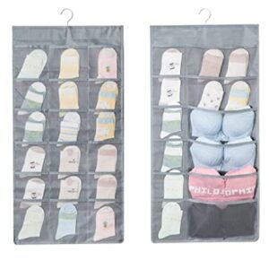 GUAGLL 24 Space Capacity Underwear Socks Storage Bag Non Woven Foldable Window Wardrobe Storage Bag for Underwear Socks