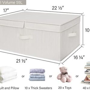 StorageWorks Two 3-Shelf Separable Closet Hanging Shelves with 1-Pack Storage Box with Lid