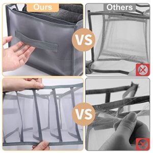 Chin-Best 2PCS Wardrobe Clothes Organizer, 7 Grids Foldable Visible Clothes Organizer for Folded Clothes, Drawer Organizer Clothes for Jeans,Legging,T-shirts,Pants (2PCS(Thin Jeans Grids))