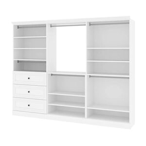 bestar versatile closet organizer, 108w, white