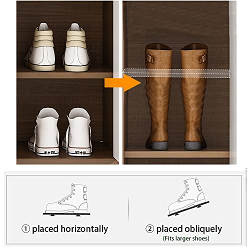 DEYAOPUPU Shoe Cabinet with Drawers and Sliding Doors,5-Tier Free Standing Shoe Rack for Entryway,Modern Shoe Storage Organizer