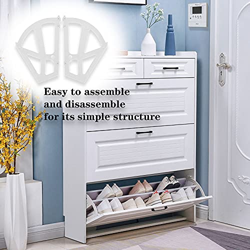 1 Pair Shoe Cabinet Shelf Home Plastic Hollowed Two Layers Rack Shoes Drawer Cabinet Hinges for Shoes Rack, Shelf, Cabinet