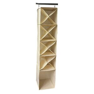 Shonpy Home Storage Shoe Hanging Organizer Closet Household Foldable (beige)