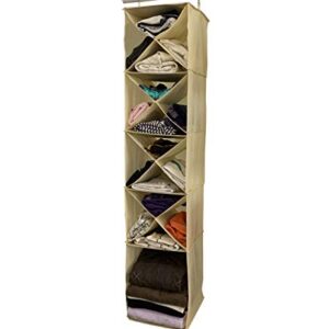 Shonpy Home Storage Shoe Hanging Organizer Closet Household Foldable (beige)