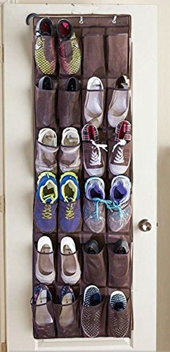 ANYVOLUME 24 Pocket Shoe Door Hanging Organizer Storage Rack Bag Closet Holder Door