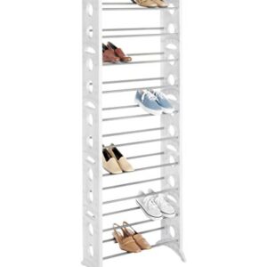 Whitmor Floor Shoe Tower 30 Pair White