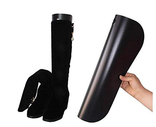 ericotry 2 Pairs Of Black Plastic Lengthening And Shaping Shoes High And Short Boots Automatic Support Shaping Shoes Tree Insertion Knee High Shoes Thigh Boots For Women And Girls(14inch)