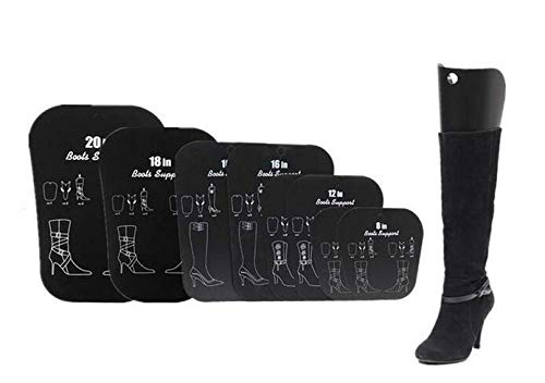 ericotry 2 Pairs Of Black Plastic Lengthening And Shaping Shoes High And Short Boots Automatic Support Shaping Shoes Tree Insertion Knee High Shoes Thigh Boots For Women And Girls(14inch)