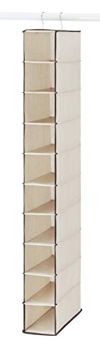 Whitmor 10 Section Hanging Shoe Shelves 11.5x5.5x48.0