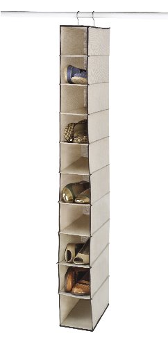 Whitmor 10 Section Hanging Shoe Shelves 11.5x5.5x48.0