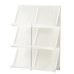 like-it Shoe Storage, 3 Tiers, Width 17.7 x Depth 6.9 x Height 23.8 inches (45 x 17.5 x 60.5 cm), White, Made in Japan, Short Boot Storage, Space Saving, Boot Storage Rack, Magazine Rack