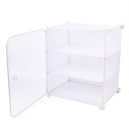 Shoes Storage Box Shoes Organizer Cabinet with Doors Free Combination White Standing Storage Drawer Shelf 3x 12 Cube Unit for Entryway Hallway Living Room 19.6x 12.6x 73.6in