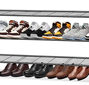 KEETDY Long 3 Tier Shoe Rack and 3-Tier Long Shoe Rack for Closet Entryway