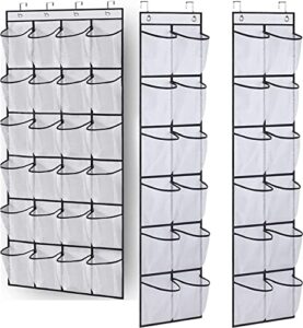 misslo 24 large mesh pockets and 2 pack 12 large mesh pockets hanging narrow closet door