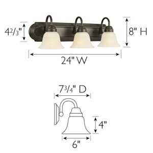 Design House 506618 Allante 3 Light Vanity Light, Oil Rubbed Bronze